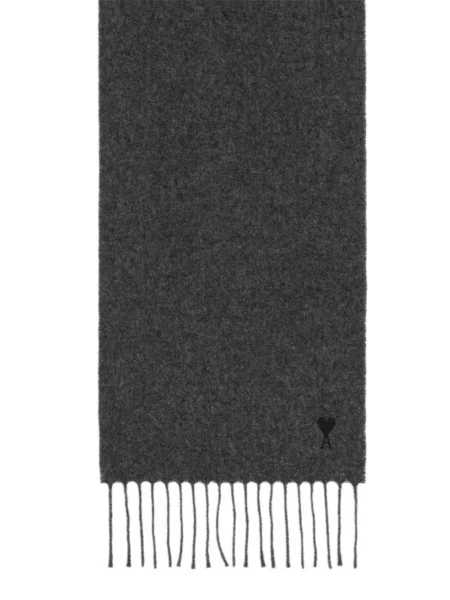 Fular Ami Paris cu broderie gri