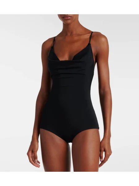 Costum de baie Magda Butrym drapat negru