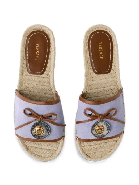 Espadrile Versace cu funde violet
