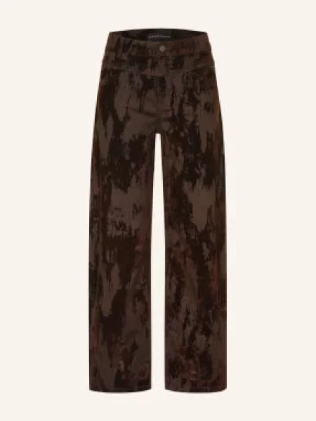 Opus Pants Barrel Džíny Mari Cosmo Se Sametovým Povrchem affogato