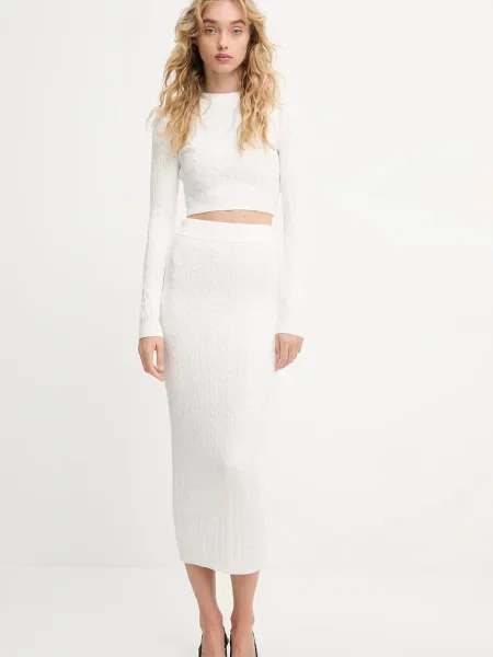 Answear.LAB sweter i spódnica biały