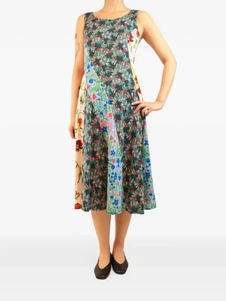 Rochie midi Weekend Max Mara fără mâneci cu model floral cu imagine verde