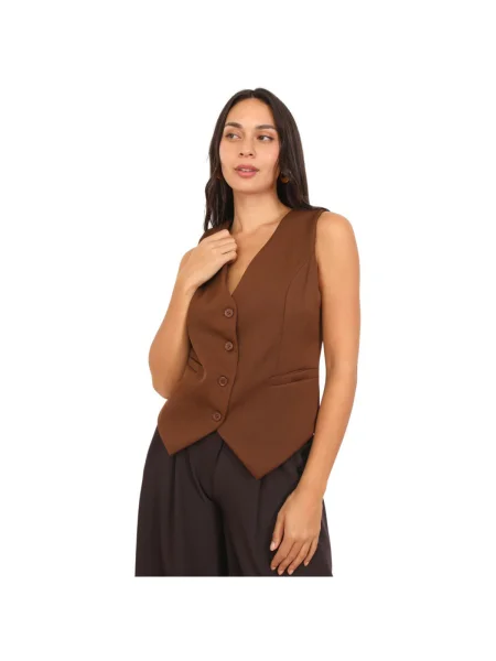Vestă La Modeuse maro