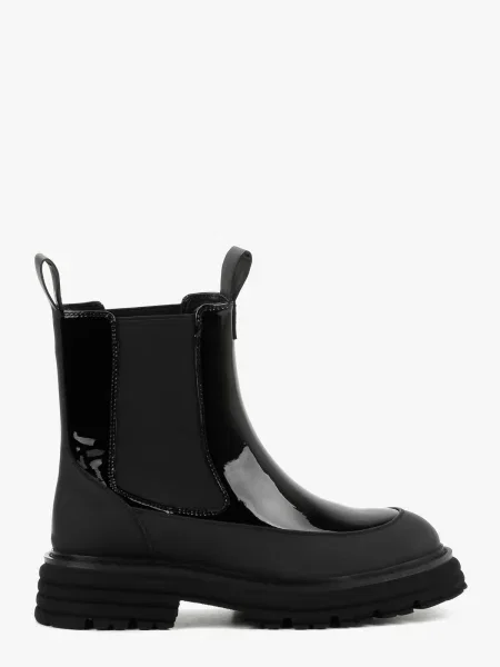 Кожаные лаковые ботинки челси Leberdes черные