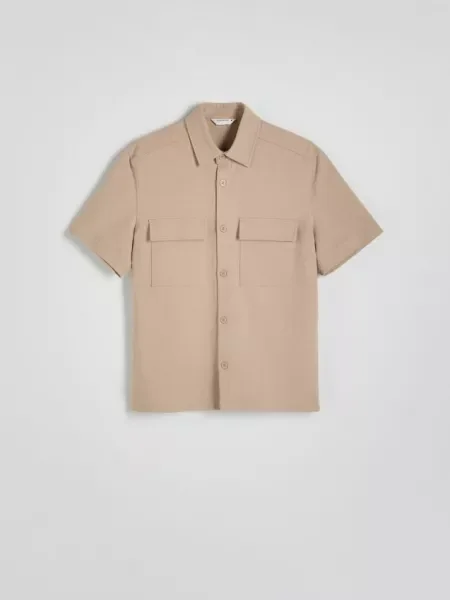 Reserved Cămașă regular fit uni bej