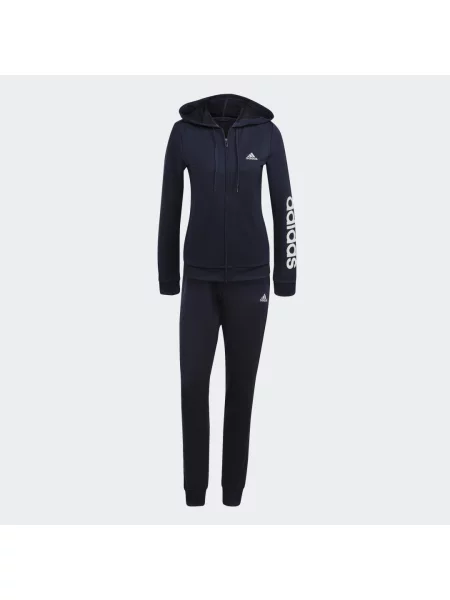 Komplet dresowy Adidas do biegania garniturowy frotte biały