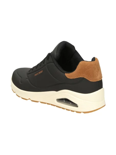 Sneakersy Skechers zamszowe czarne