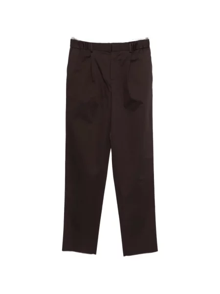 Plisované kalhoty Agnona hnědé