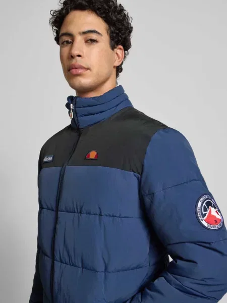 Kurtka pikowana z zamkiem błyskawicznym model ‘NEBULA’ Ellesse granatowa