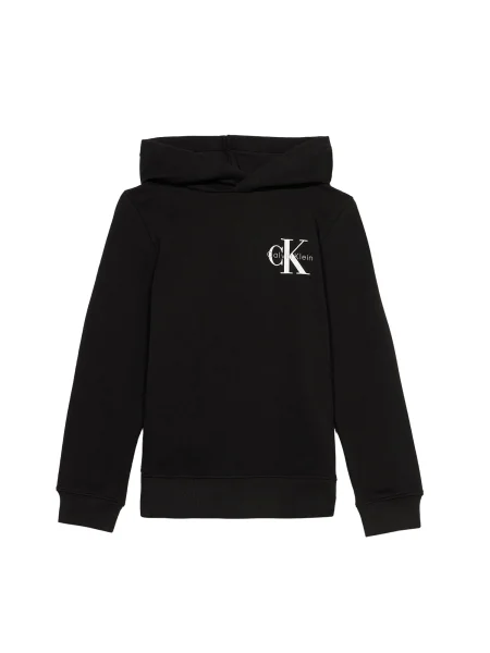Calvin Klein Jeans Mikina svetlosivá / čierna biela