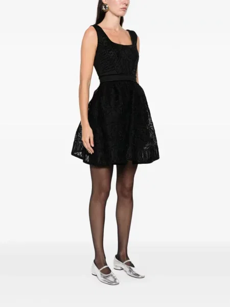 Rochie mini Maje cu model floral de costum negru