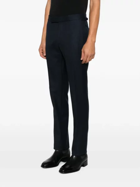 Pantaloni Tom Ford în carouri albastru