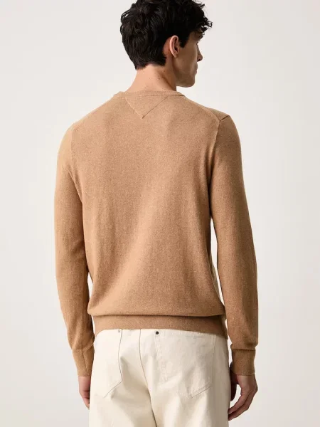 Tommy Hilfiger sweter z dodatkiem kaszmiru beżowy