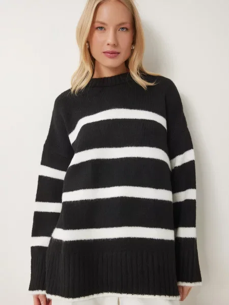 Happiness İstanbul Pulover ecru negru