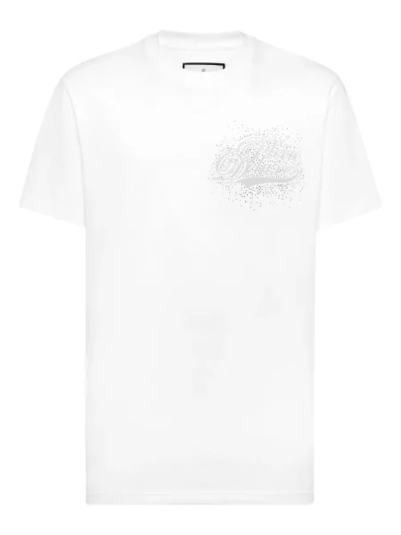 Tricou Philipp Plein cu imagine alb