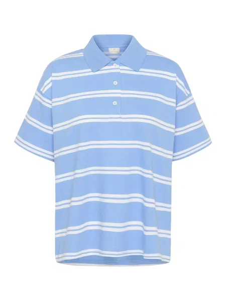 Kaffe Tricou Pirrie azuriu alb