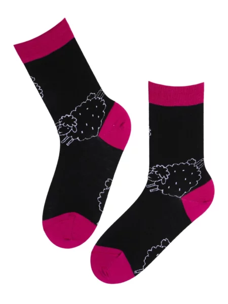 Sokisahtel Κάλτσες LAMB merino wool socks' μαύρο