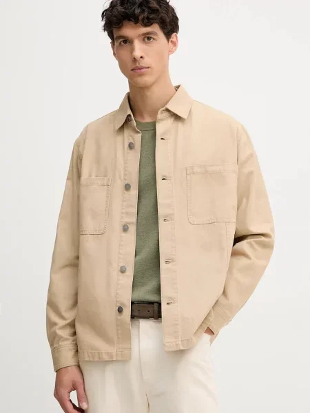 Jeans srajca United Colors of Benetton bež