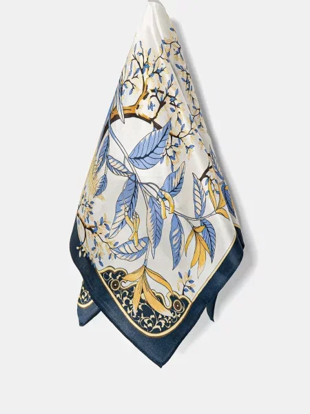 Svilena marama Answear Lab za žene s uzorkom plava