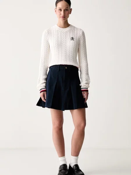 Tommy Jeans Pulover Alb bej
