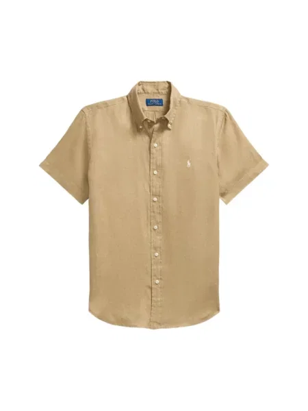 Polo Ralph Lauren koszula lniana Sport Shirt beżowa