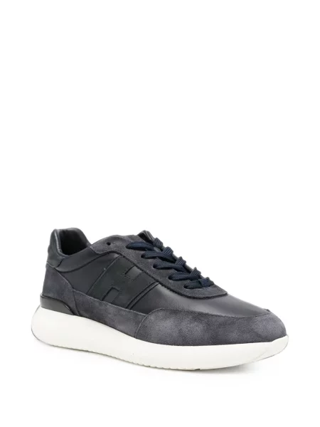 Sneakerși Hogan din piele de căprioară albastru
