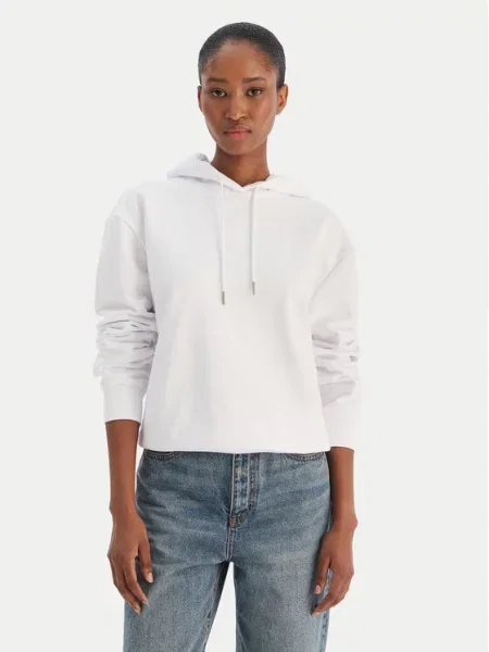 Calvin Klein Jeans Bluza Ls Monogram Terry Po biały