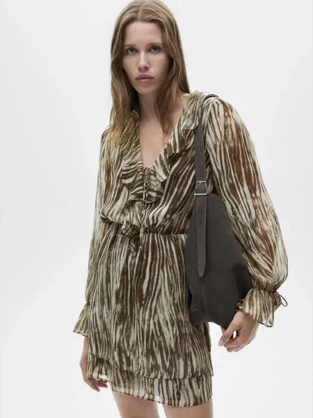 Сукня міні MANGO коричневий