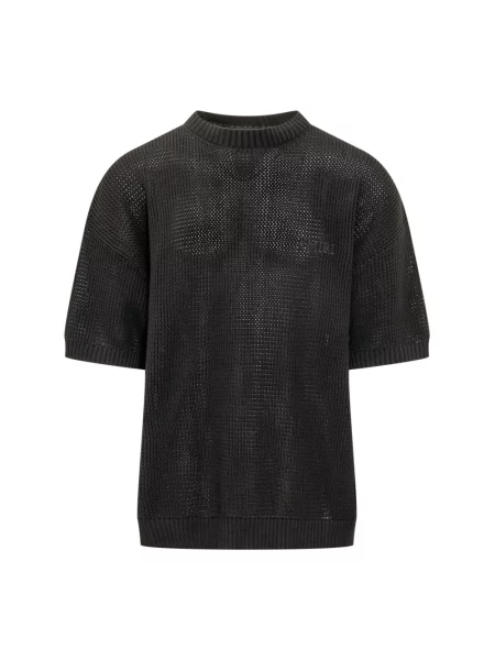 Sweter Amiri z siateczki czarny