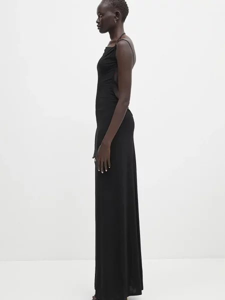 Φόρεμα Marine Serre Draped Jersey Thong μαύρο
