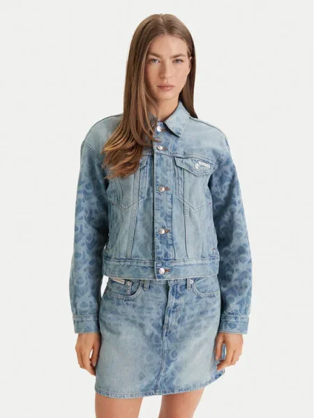 Calvin Klein Jeans De blugi geacă TRUCKER albastru