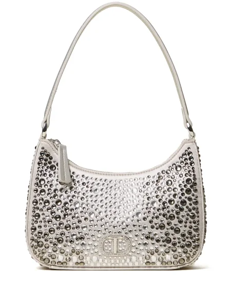 Geantă Twinset de cristal alb