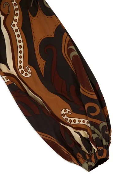 Bluza Johanna Ortiz s printom s paisley uzorkom smeđa
