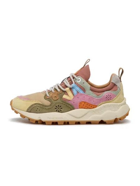Sneakersy Flower Mountain skórzane w kwiatki szare