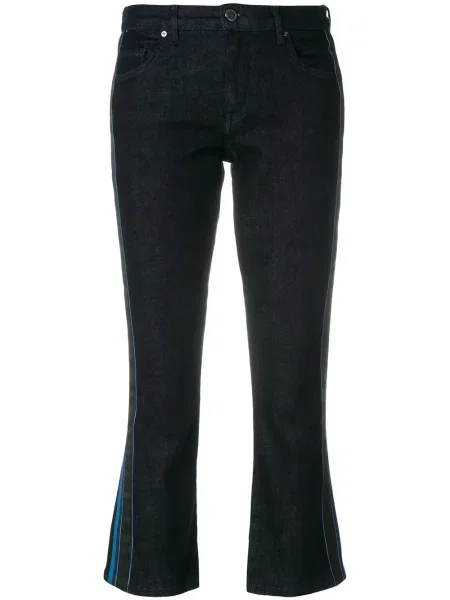 Jeansy dzwony Victoria Victoria Beckham o krotszym kroju dzwony niebieskie