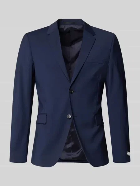 Marynarka na 2 o kroju slim fit z z patką model JAMIE' Tiger Of Sweden niebieska