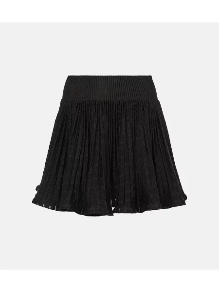 Fustă Alaïa cu talie înaltă negru