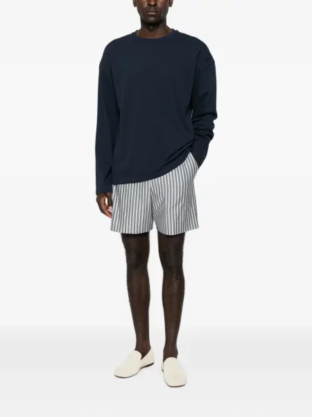 Lung tricou Jil Sander cu autograf albastru