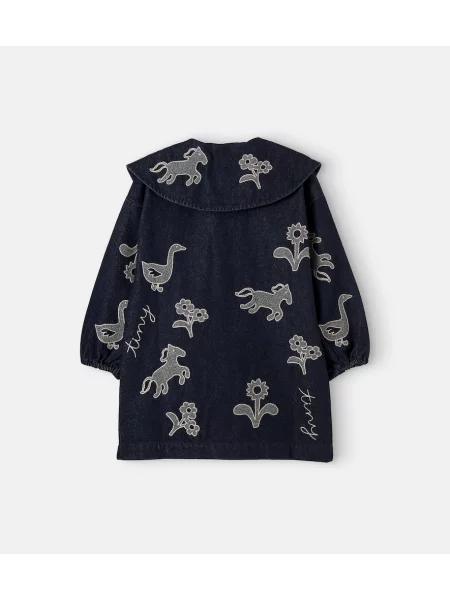 Gyerek denim ruha Tinycottons kék