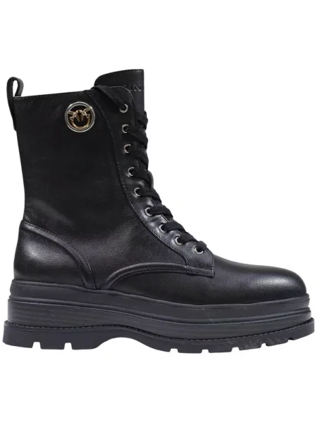 Pantofi Pinko din piele cu platformă negru