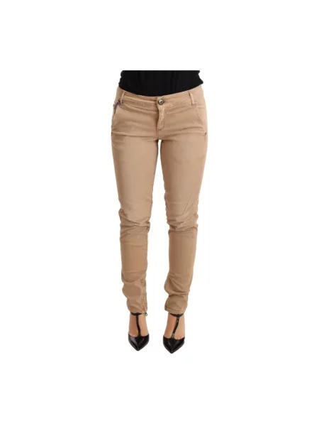 Skinny spodnie Ermanno Scervino brązowe