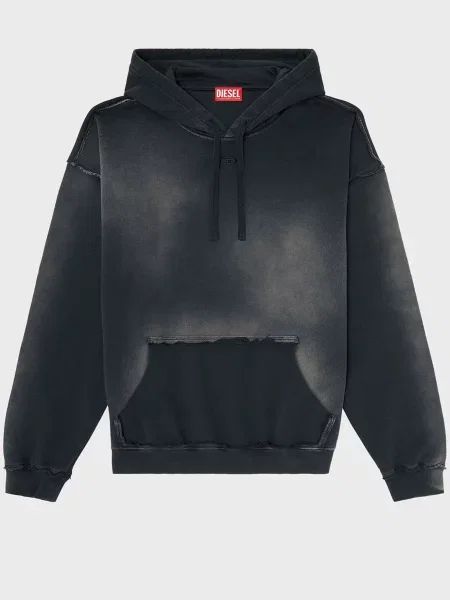 Худі Diesel з капюшоном чорне