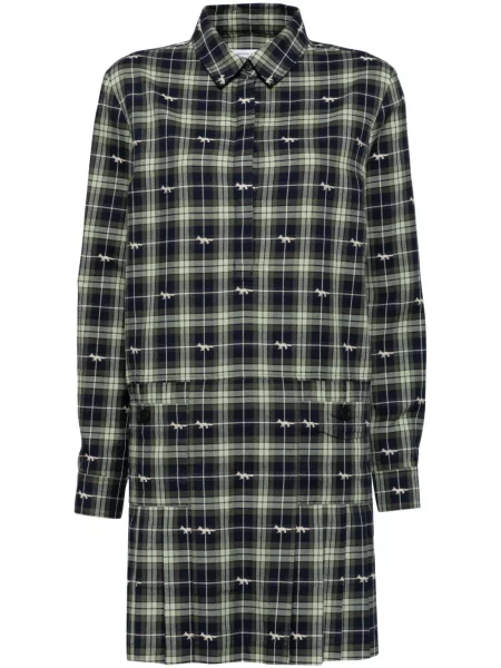 Sukienka koszulowa Maison Kitsune garniturowa zielona