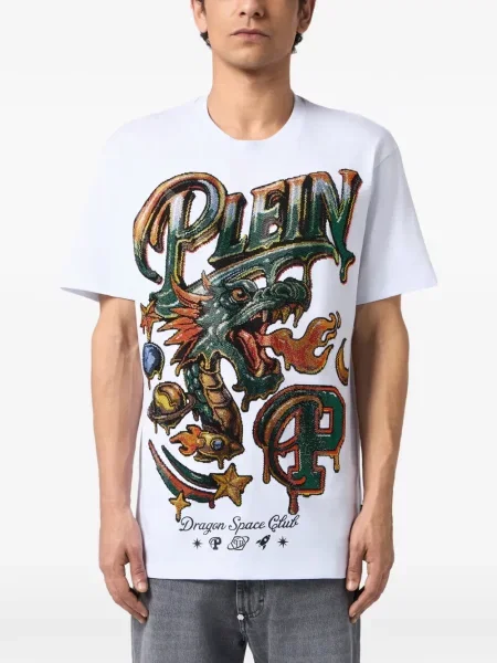 Tricou Philipp Plein alb