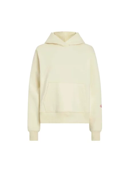Bluza z kapturem Calvin Klein żółta