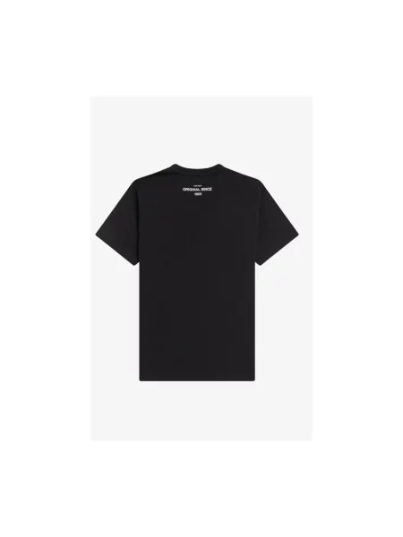 Koszulka Fred Perry z nadrukiem czarna
