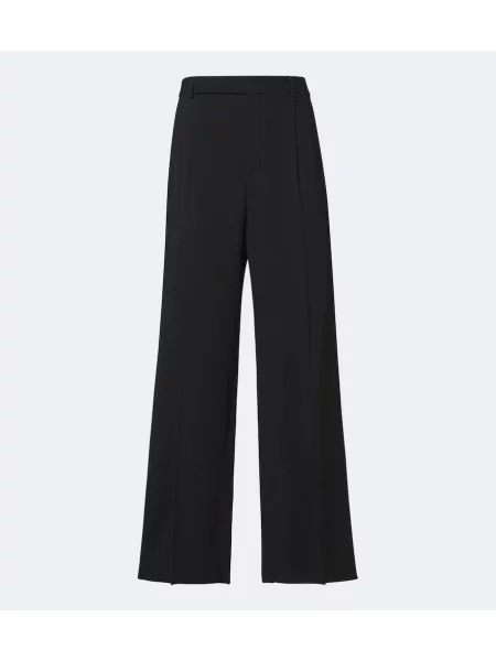 Pantaloni Saint Laurent de lână negru