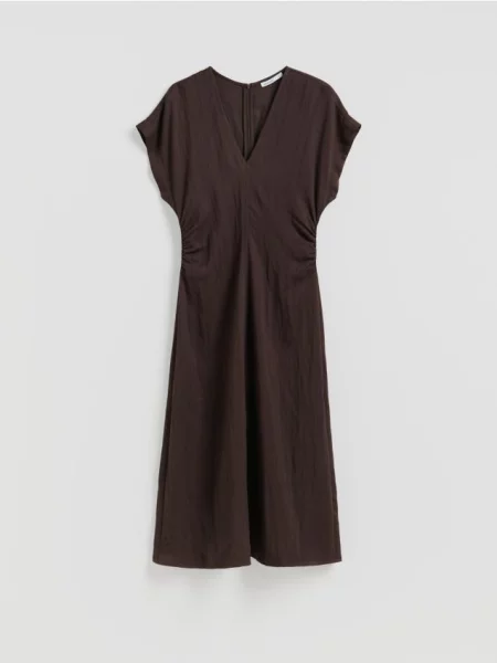 Reserved Rochie mini cu conținut ridicat de Lyocell maro