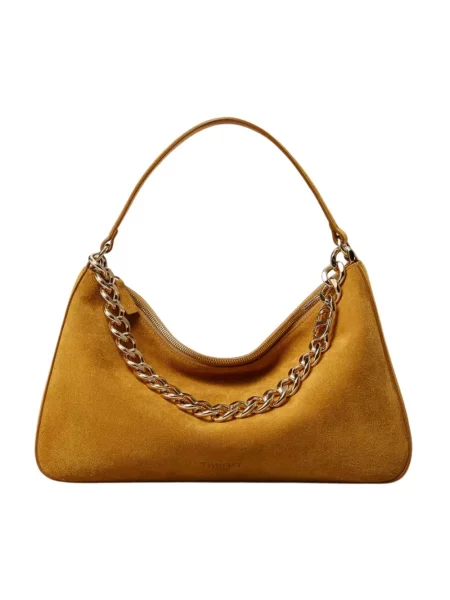 Torebka hobo Twinset zamszowa żółta
