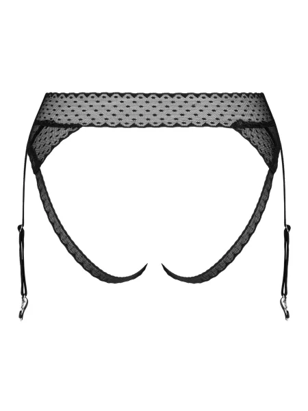 Эротические трусики стринг с креплением для чулок Трусы_Obsessive_Lanelia_garter чорні